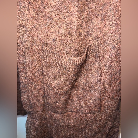Madewell Open Front Knit Cardigan Brown Small Cozy Pockets - Picture 4 of 8